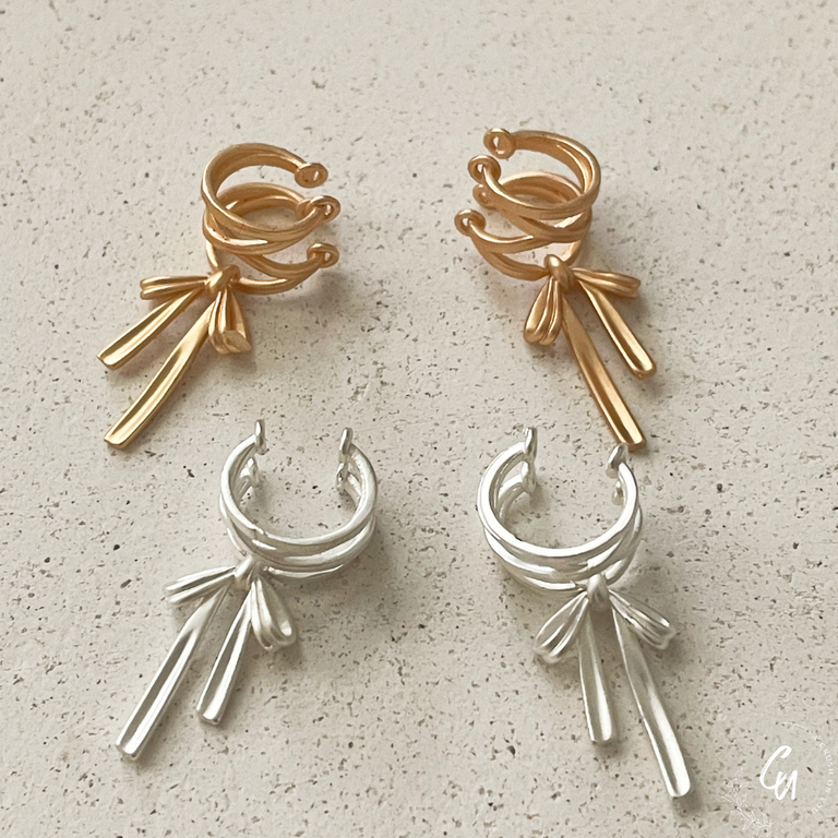 【4/28(月)〜再入荷】Ribbon Earcuff
