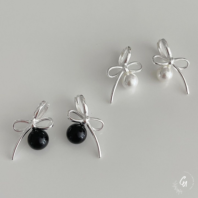 【4/2(水)〜再入荷】Ribbon Pearl Pierce