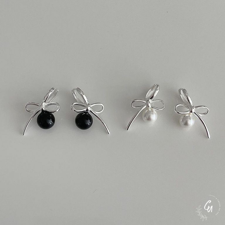 【4/2(水)〜再入荷】Ribbon Pearl Pierce