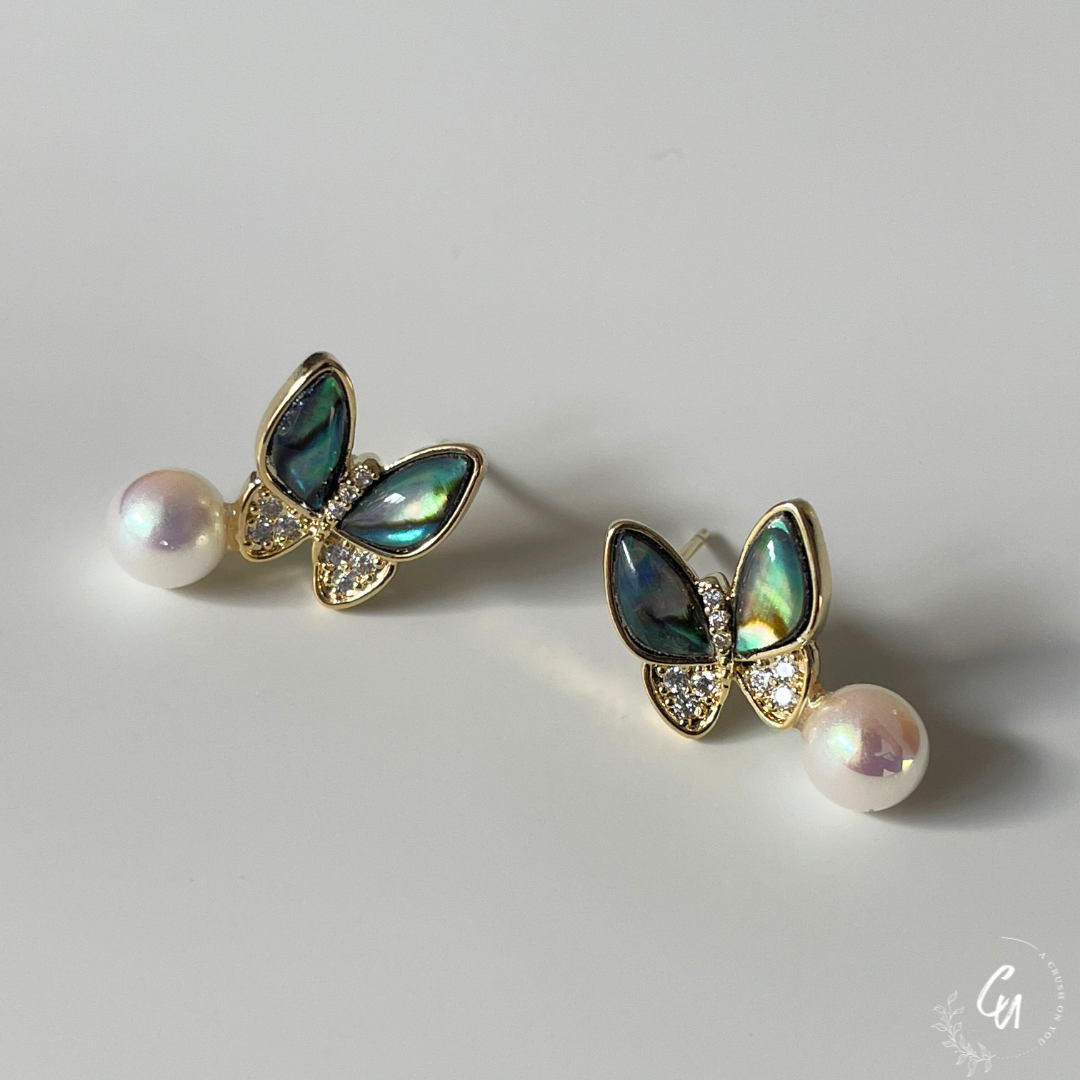 Shell Pearl Butterfly Pierce