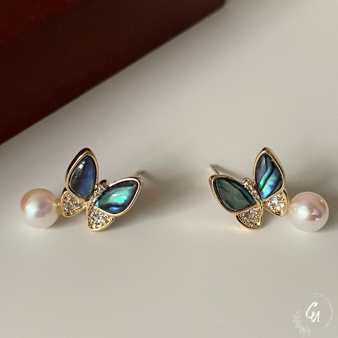 Shell Pearl Butterfly Pierce