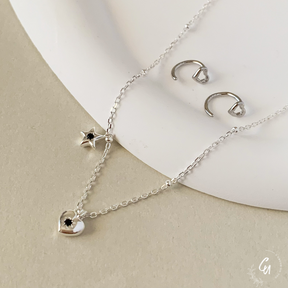 【セット】Star Heart Necklace&Pierce