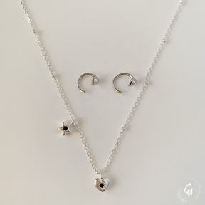 【セット】Star Heart Necklace&Pierce