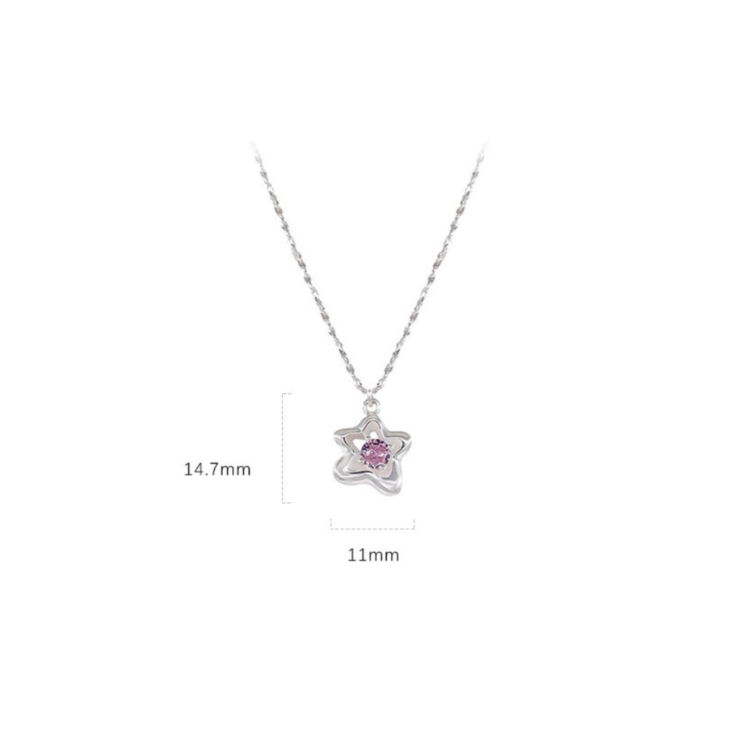 Star Pink-Zircon Necklace